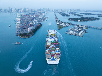 Royal Caribbean International’s highly anticipated Icon of the Seas arrived in Miami for the first time ahead of its official debut on Jan. 27. Welcomed with fanfare by air, land and sea, the first-of-its-kind combination of every vacation features an all-encompassing lineup of firsts and next-level favorites for every kind of family and vacationer. On 7-night vacations to the Caribbean, adventurers can experience highlights like six record-breaking waterslides, an adults-only retreat, seven pools, the first neighborhood designed for young families, 40-plus ways to dine, drink and be entertained; and more.